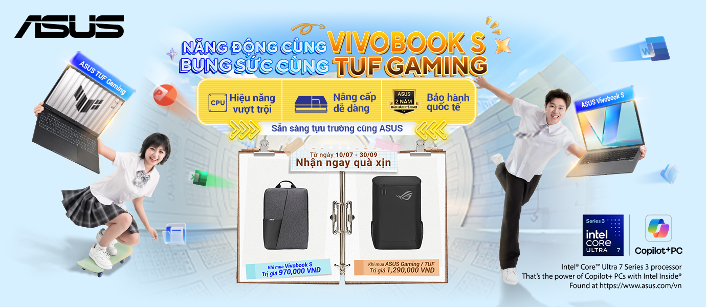 Năng động cùng ASUS - Ưu đãi mùa tựu trường